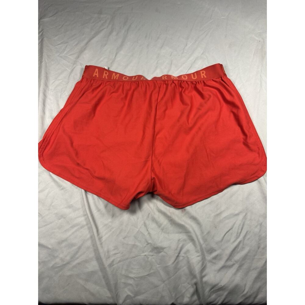 Under Armour HeatGear Shorts Women’s XL Red Athletic Running Gym Loose - Picture 4 of 8